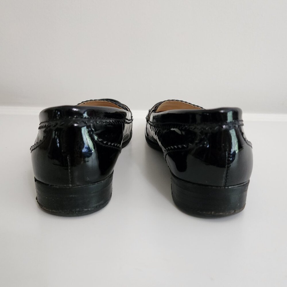 Ralph Lauren Black Patent Leather Penny Loafers - Picture 3 of 9